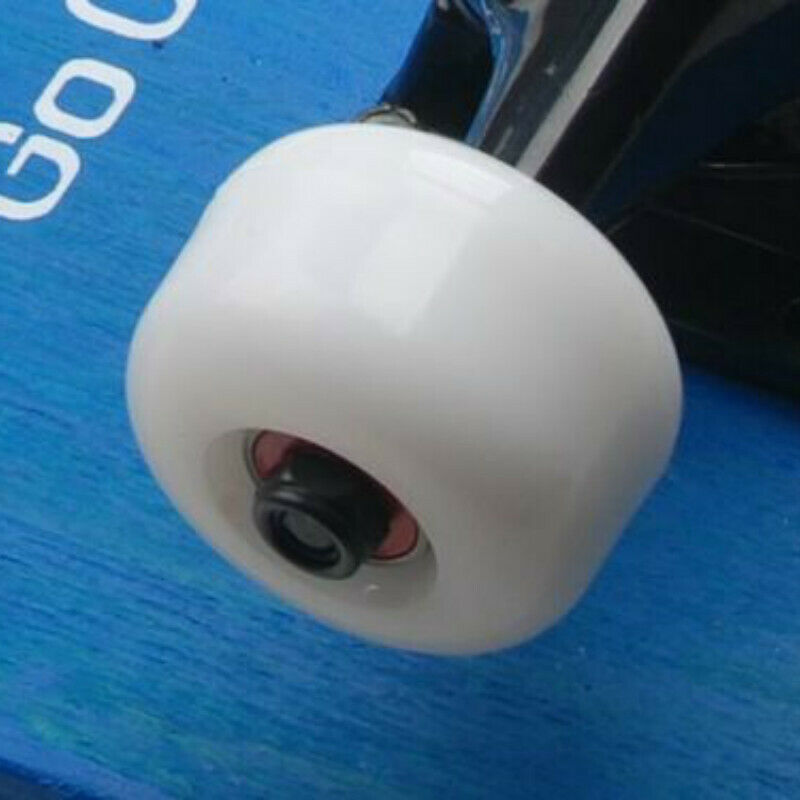 4pcs White Skateboard Wheels Longboard Accessory DIY Replacement Elastic PU 54mm