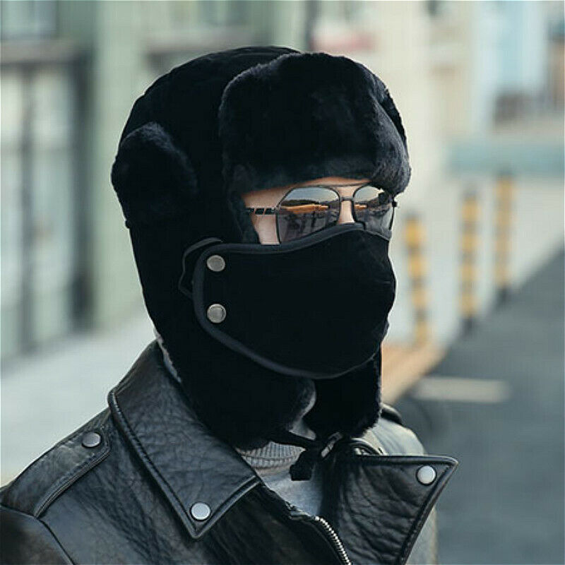 Women Men Faux Fur Trapper Hat Cap Russian Ushanka Cossack Winter Warm Unisex