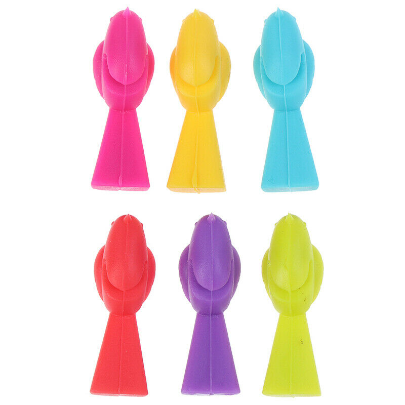 6PCS Silicone Bird Tits Wine Glass Mark Wine Glass Recognizer Cup Disting.l8