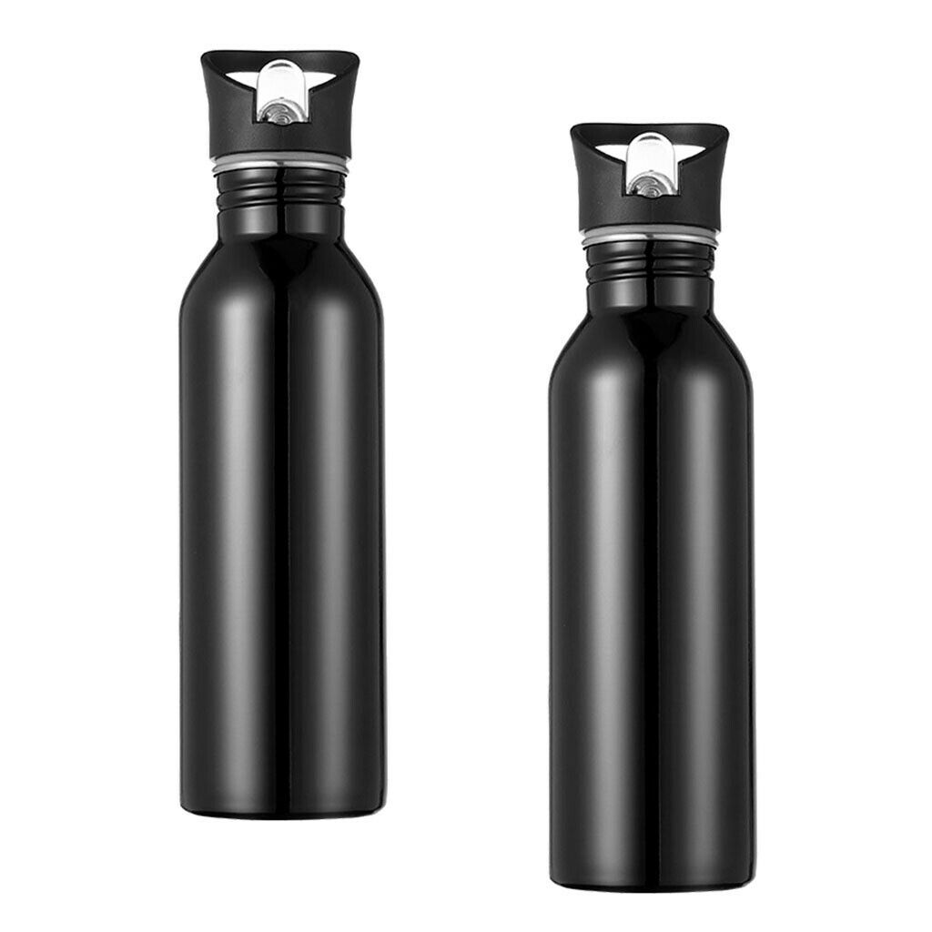 Sports Water Bottle Stainless Steel Flask 26oz Hiking Picnic Straw Cup