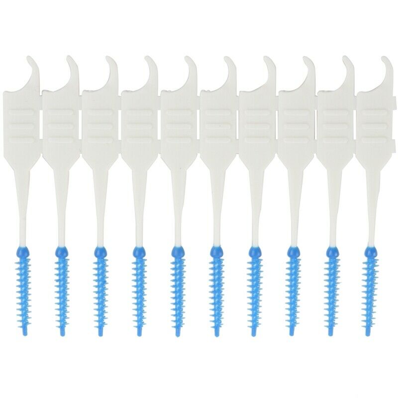 40pcs Teeth Toothpicks Dental Floss Picks Interdental Brush Stick Tooth Clean A1