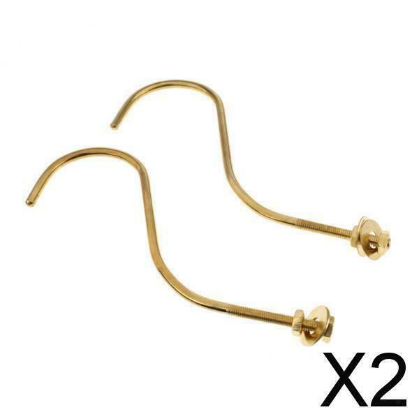2X 2 Pieces Brass Billiards Snooker Pool Table Edge Hook Cue Racks