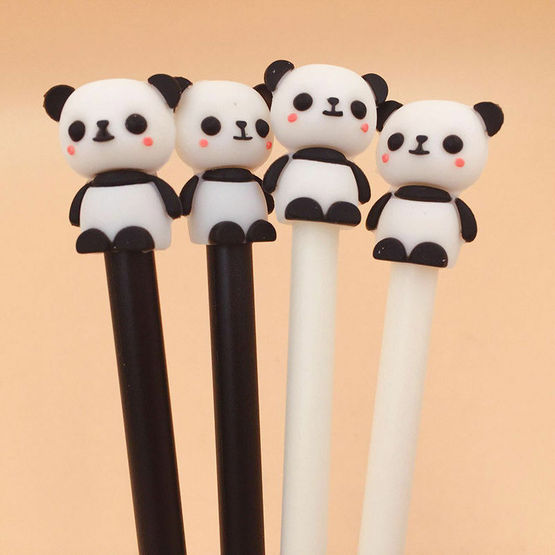 2Pcs Cute Panda Gel Pens School Supplies Office Stationery 0.5mm Black lnk Pens