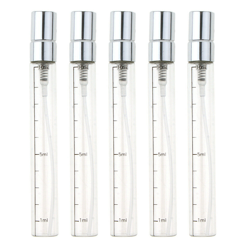 15x 10mL Glass Refillable Perfume Empty Travel Spray Bottle Useful NEW