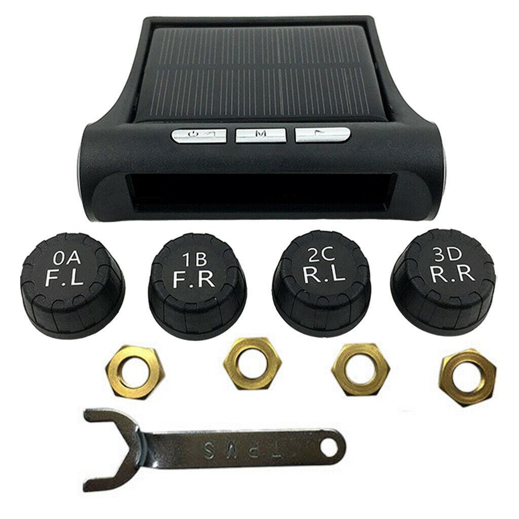 Battery Powered Tire Pressure Monitoring System w/ 4 External Sensor Kit