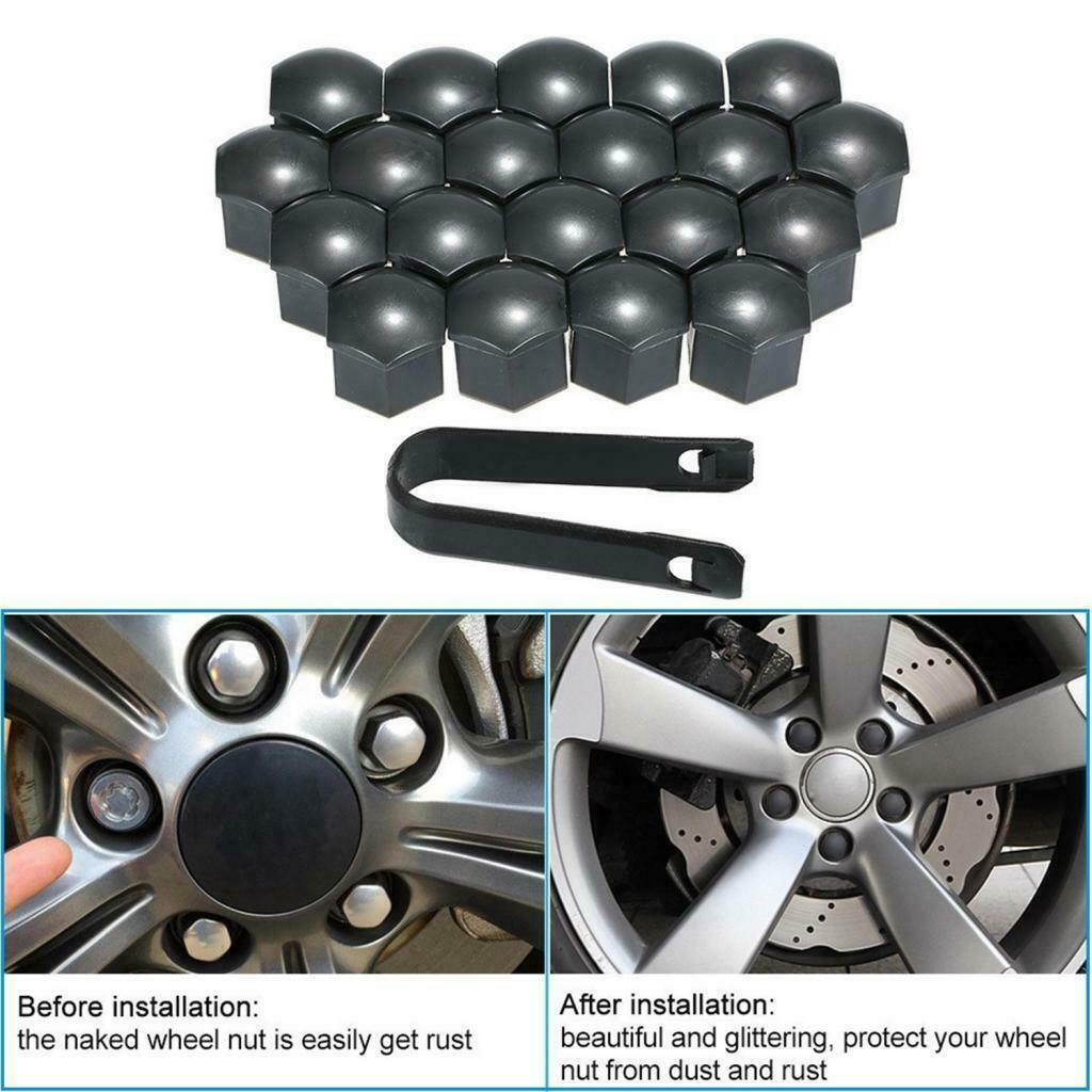 Car Wheel Nut Cover Bolt Center Caps 0.74inch Tire Nut Lug Black Clip others