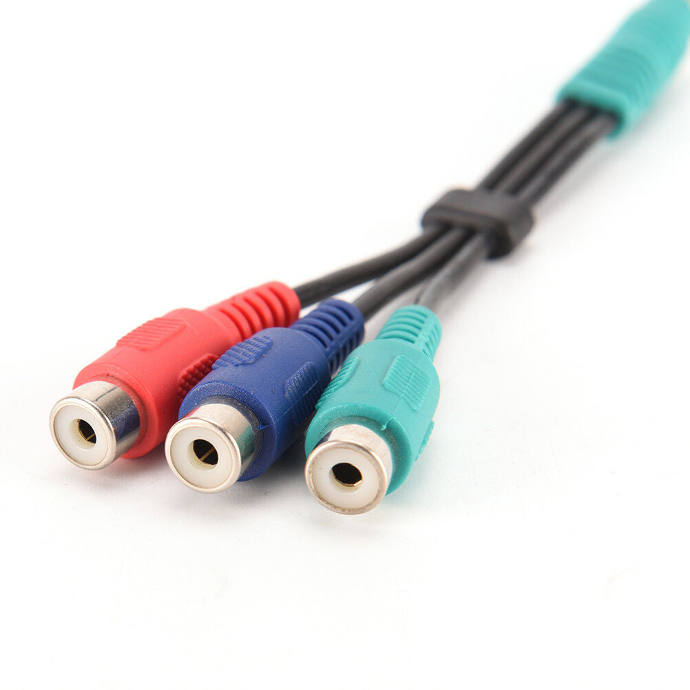 3.5mm Mini AV Male To 3RCA Female Audio Video Cable Stereo Jack Adapter Cord  Tt