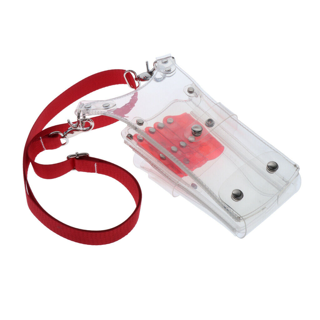 Plastic Professional Barber Cutting Shear Scissors Bag Holder Pouch Red