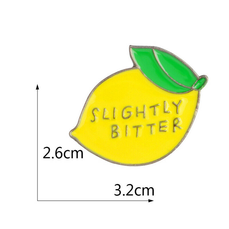 Lemon Corsage Enamel Brooch Pin Badge Shirt Lapel Collar Fruit Pin Jewelry B Pb