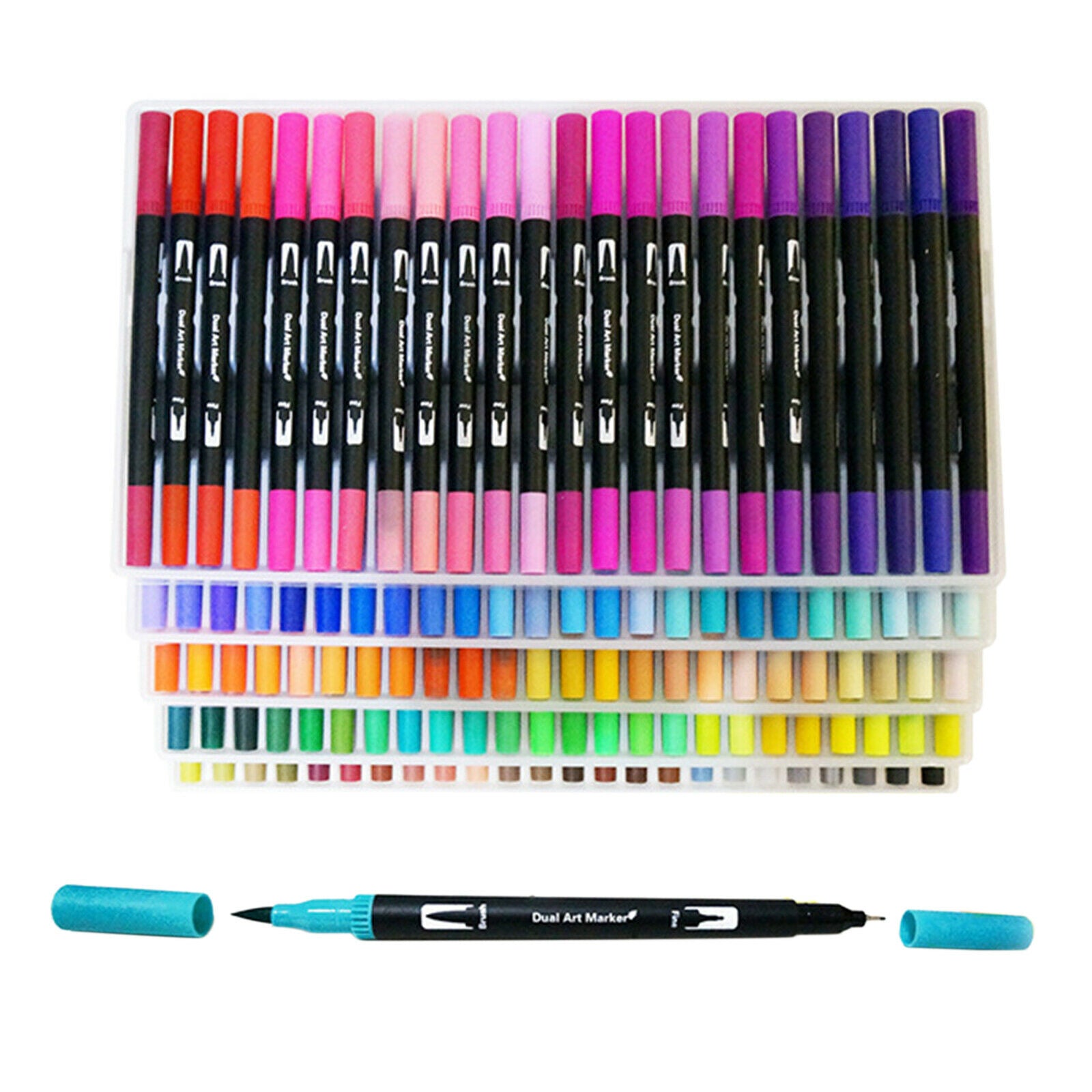 120Color Paint Brush Pens Art Journal Planner Marker Pen Kids Adults Writing