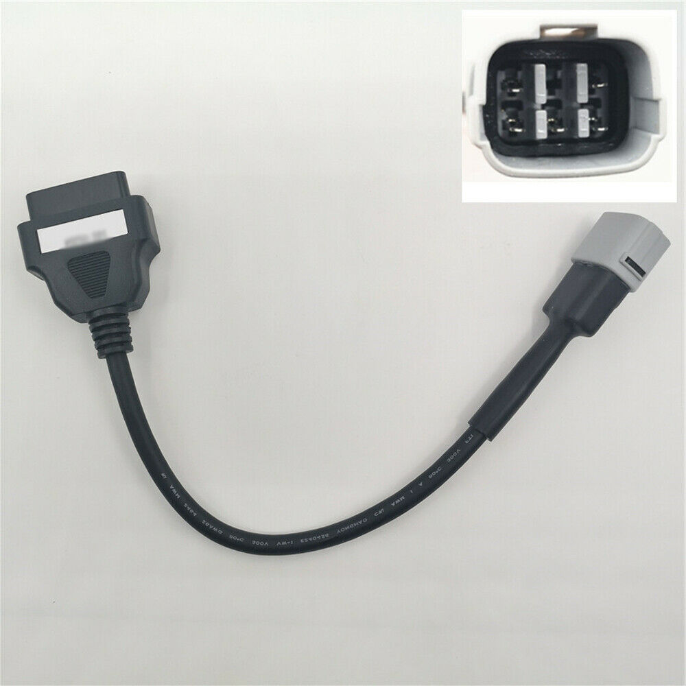 Motorcycle Scooter ATV OBD2 6 Pin 5 Needles Diagnostic Plug Cable For SUZUKI