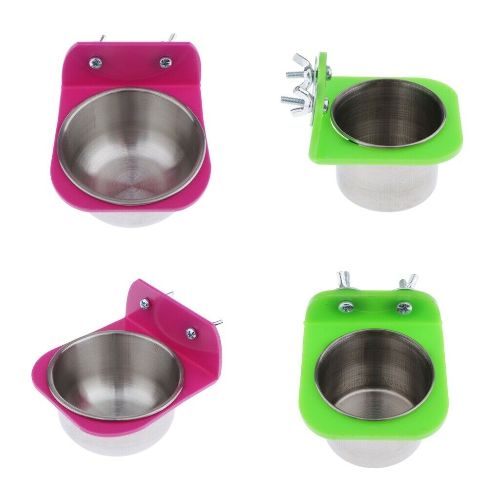 4 Packs Parrot Water Feeder Parrots Cage Hanging Cup For Large Birds Macaws