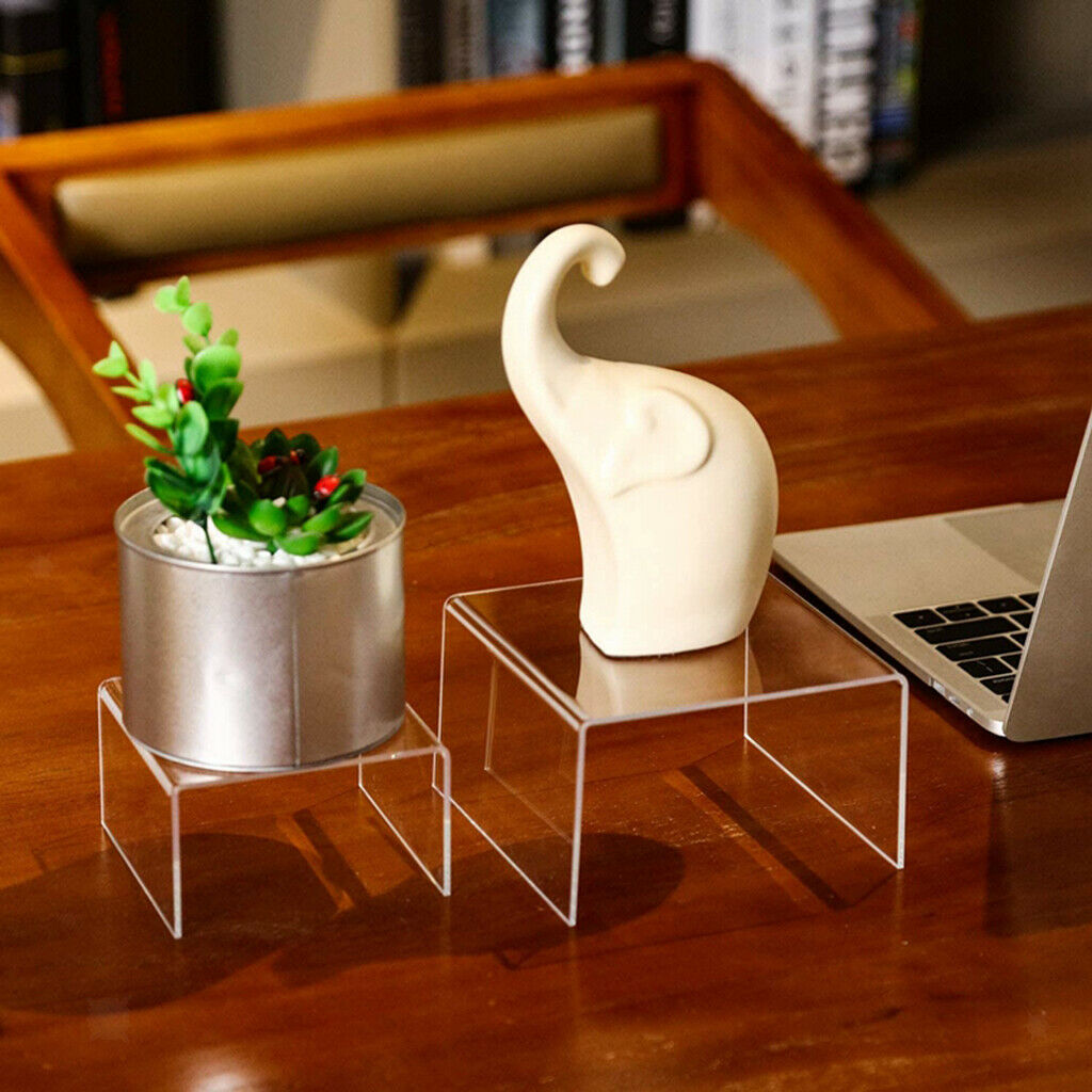 1 Set of 3``, 4 '', 5 "Clear Acrylic Riser Display for Collectible Figures
