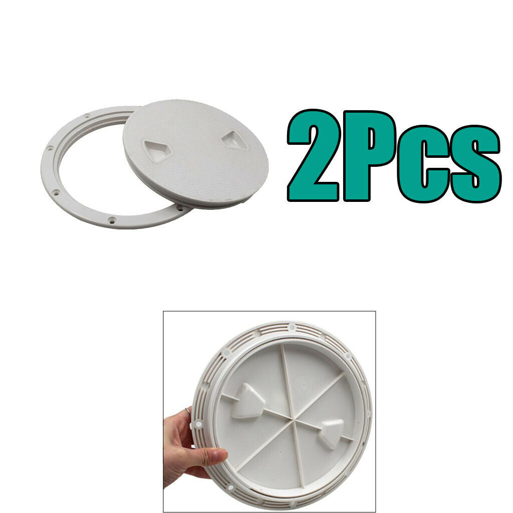 2Pcs Boating 6inch Deck Inspection Access Hatch Screw Out Plate Detachable