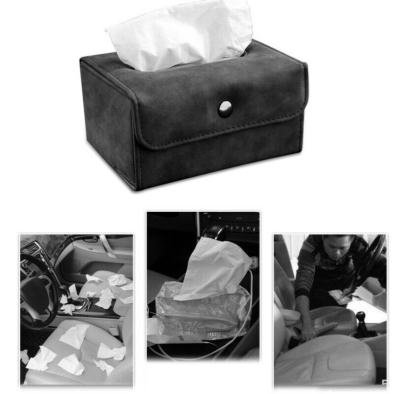 1 Pcs Car Tissue Holder Napkin Box Case for Car Sun Visor & Seat Back Armrest