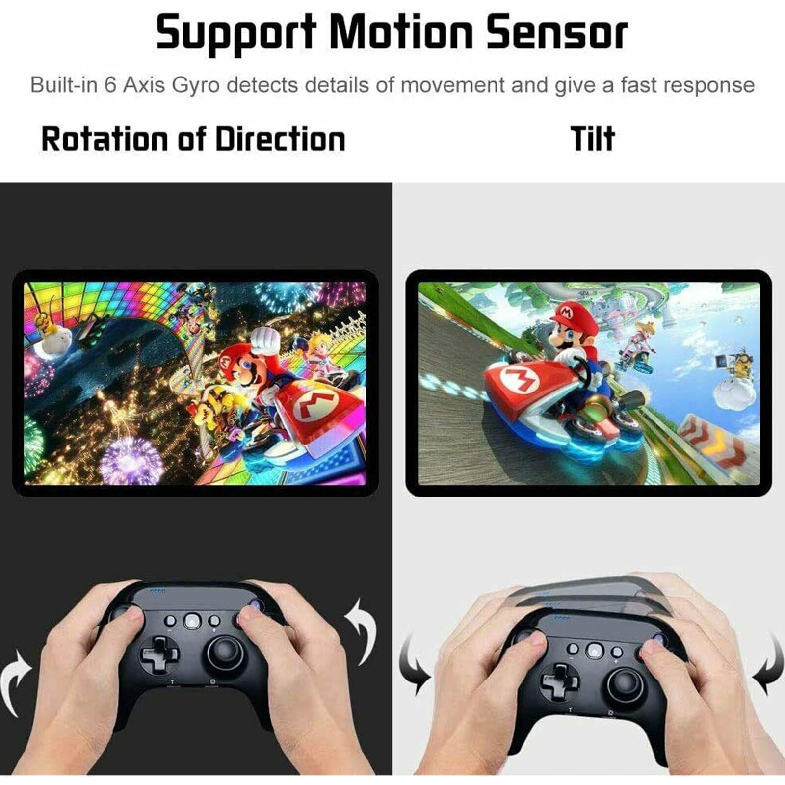 For Nintendo Switch Wireless Pro Controller Gamepad Joypad Joystick Remote Black