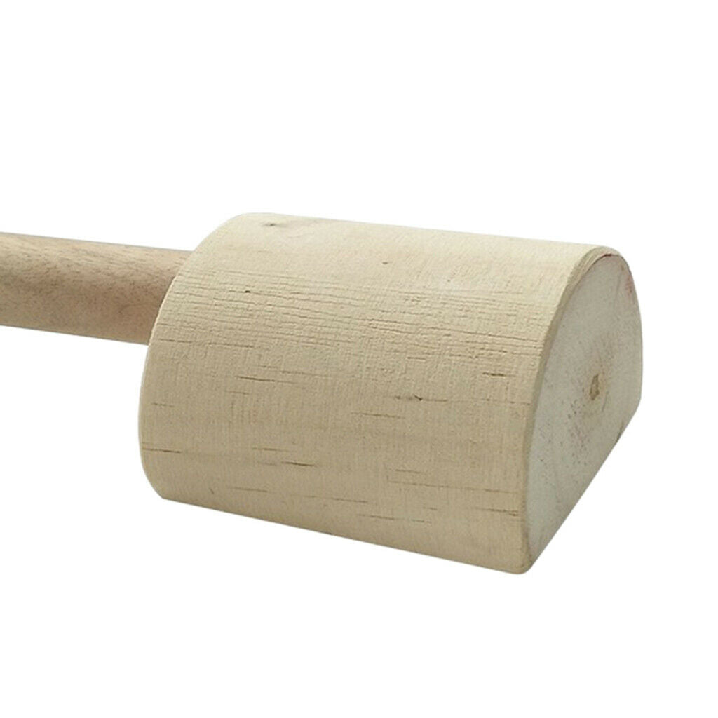 2X 1Pc Wooden Clay Paddle Mud Tool for Pottery Studio Art Crafts 25x5.5x8.5cm