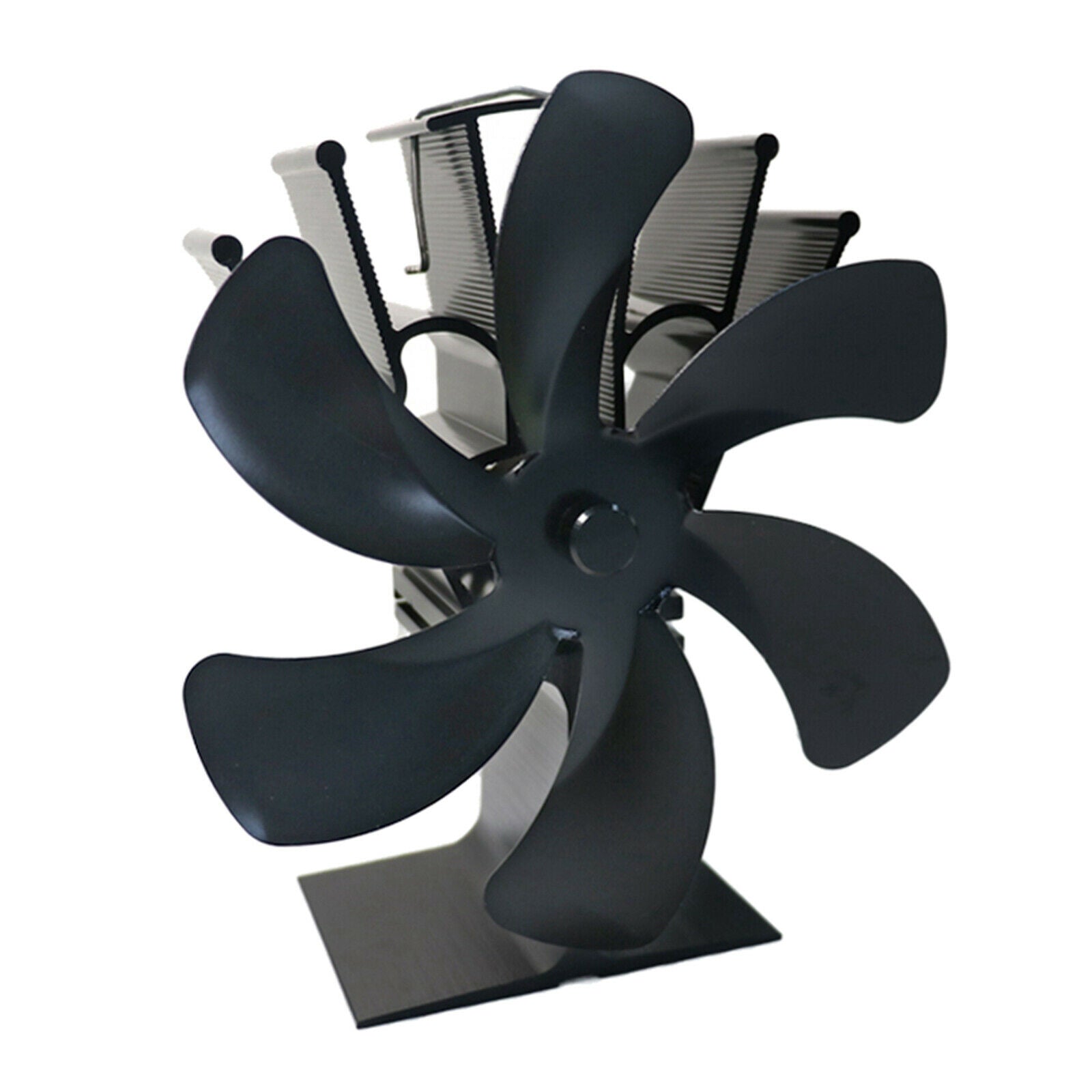 6 Blade Fireplace Fan Heat Powered Stove Fan for Wood/Log Burner/Fireplace