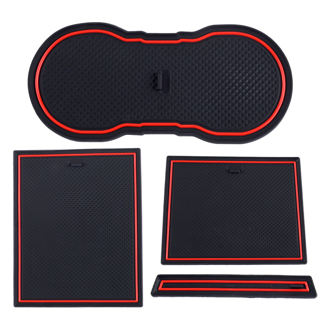 16Pcs Anti-Slip Cup Holders Gate Slot Mat Black fit for Subaru XV 2018 19 PVC as