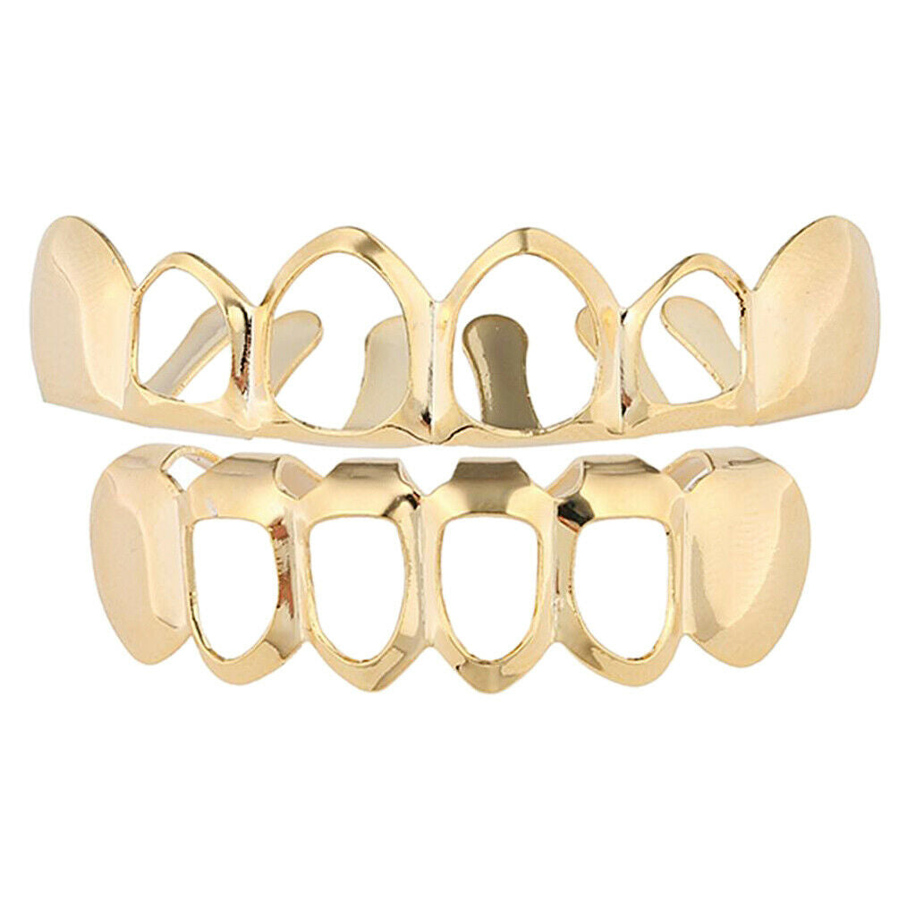Hip Hop Teeth Grills Hollow Vampire 6 Fang Party Dental Grills Joker Costume