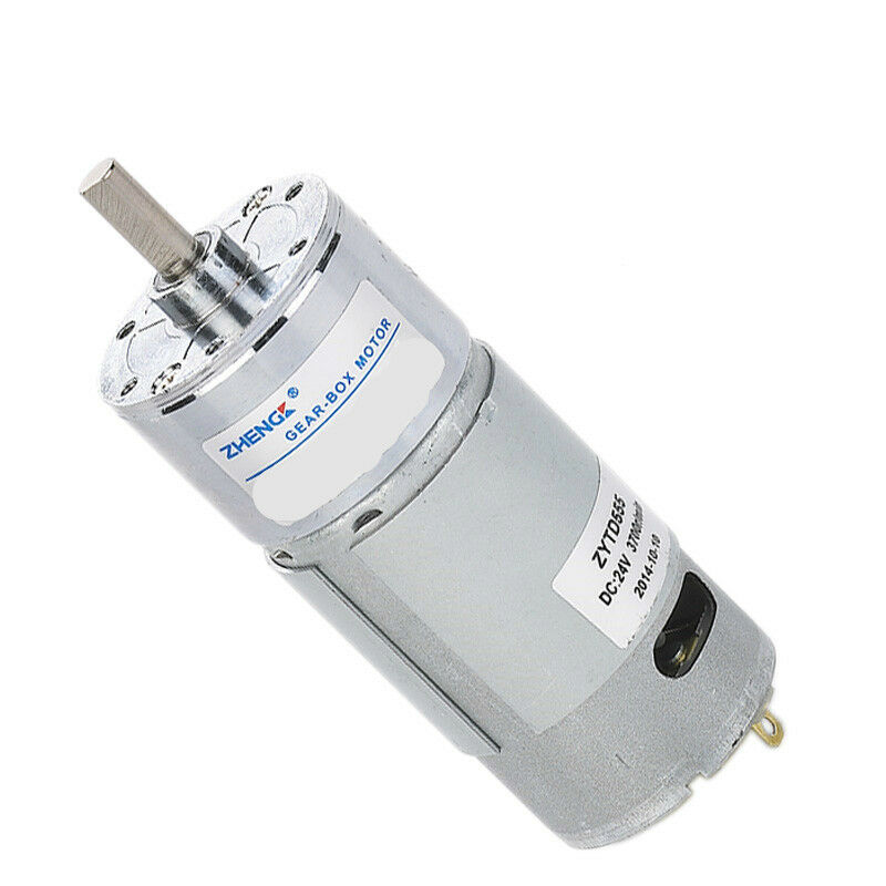 ZGA37RH DC 12V 400RPM 6mmx15mm Shaft 37mm Diameter DC Geared Motor