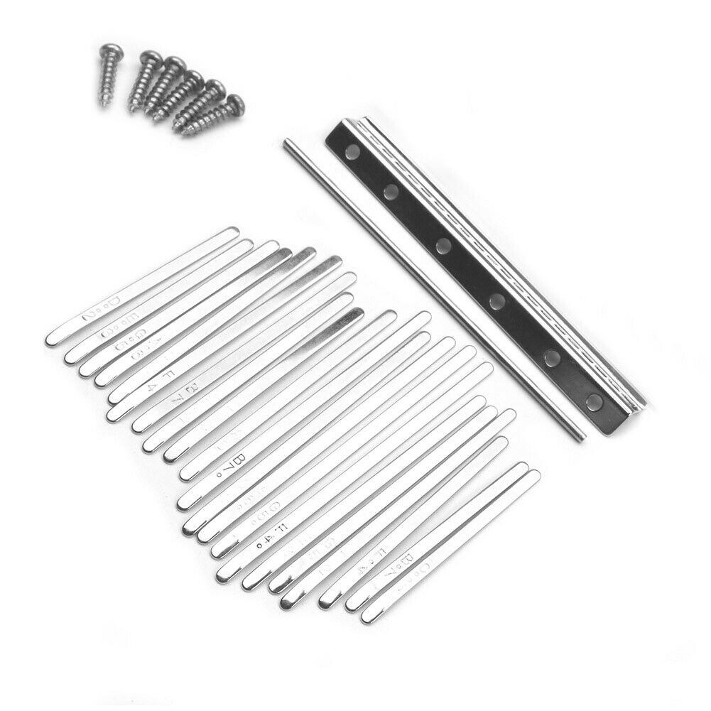 20-Key Kalimba DIY Keys Bridge Set Thumb Piano Steel Lettering Shrapnel @