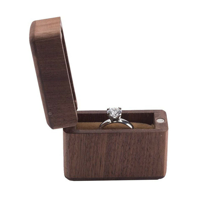 Proposal Ring Box Single Ring Storage Box Wedding Jewelry Box Retro Portable HN