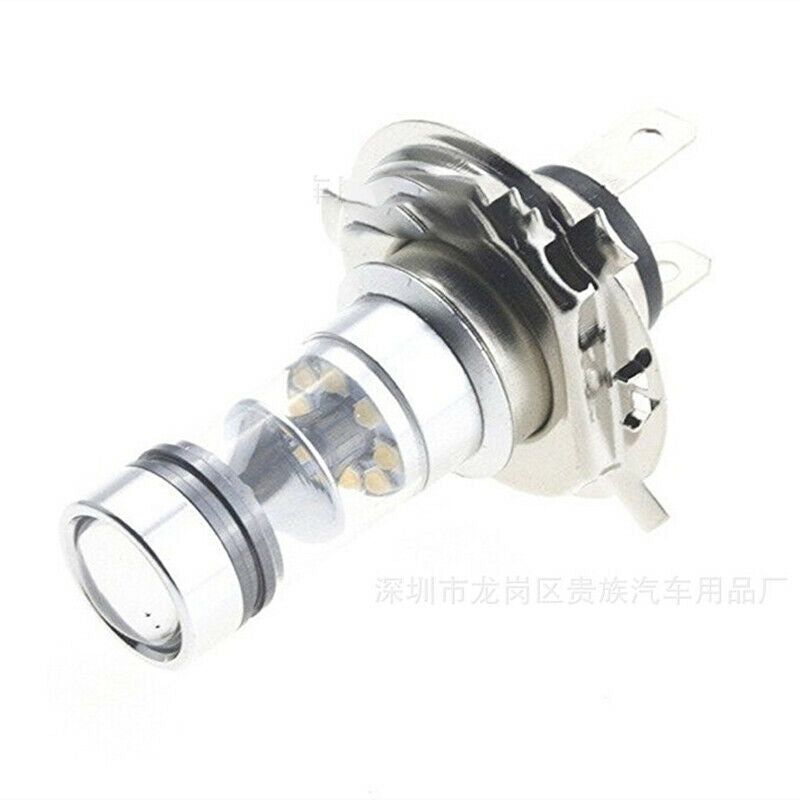 H4 100W 20LED Bulb Hi/Lo Beam HID 6000K White Motorcycle Headlight High Powe SJ