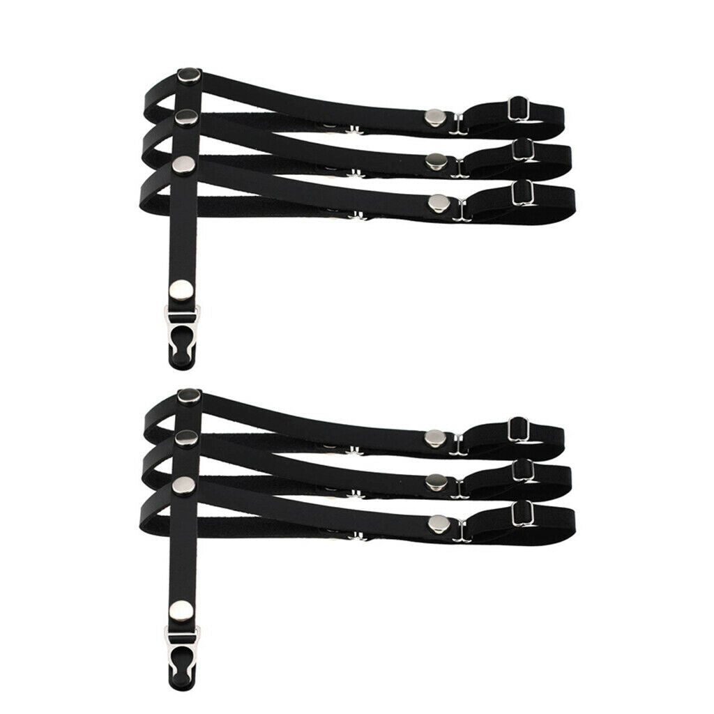 1 Pair Women Garter Belt Punk Rivets Leg  Thigh Harness with Metal Clips