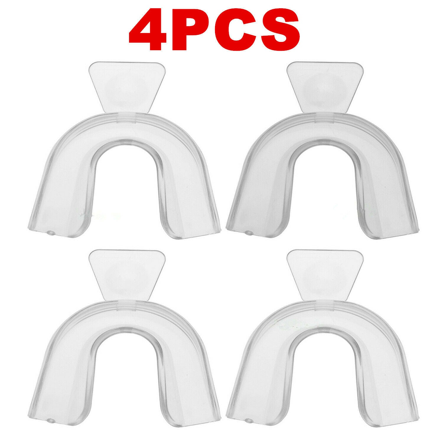 4 x Teeth Whitening Mouth Trays Guard Shields Gum Moulds Remouldable Bleaching