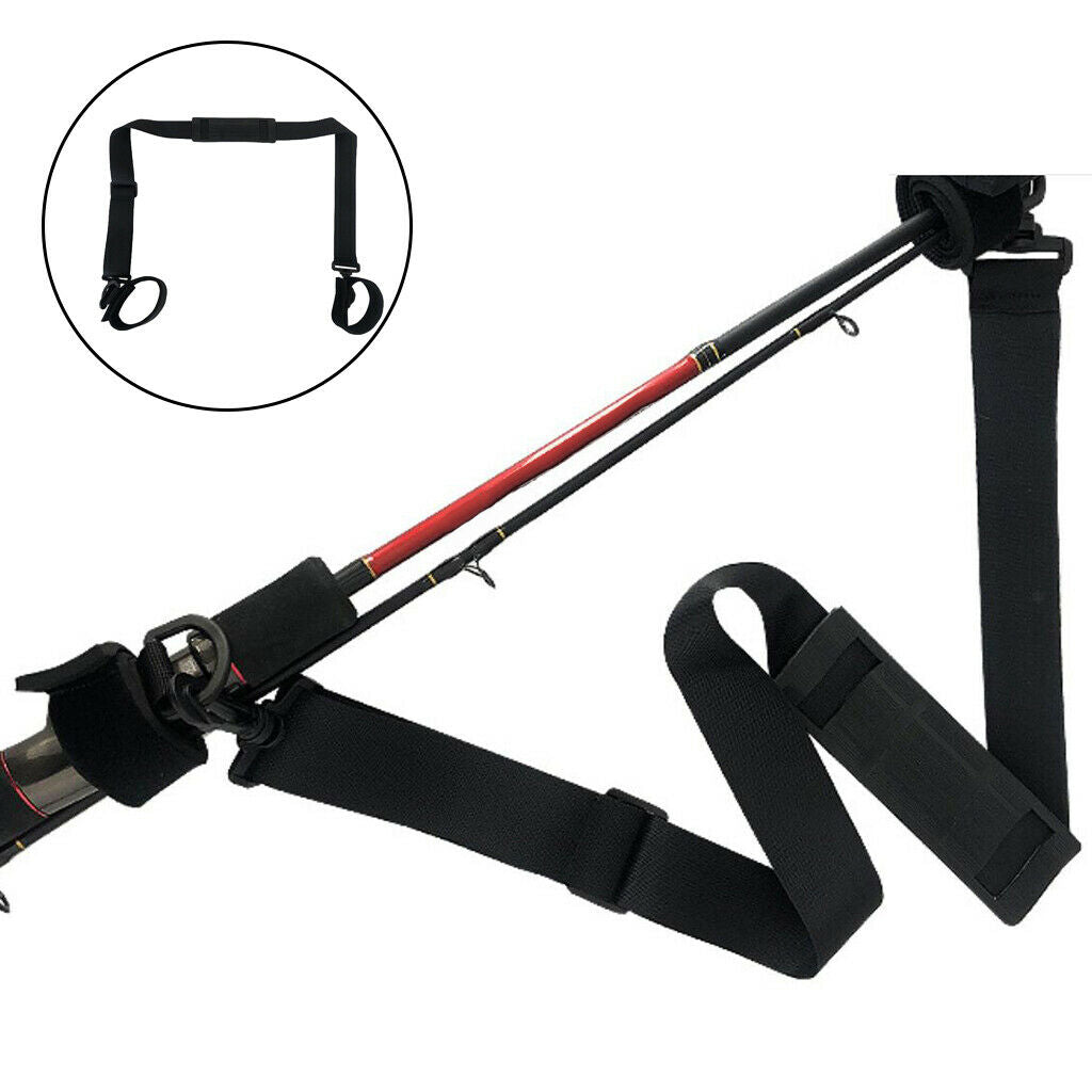 Fishing Rod Trackle Straps Belt Portable Organizer Shoulder Strap for SUV