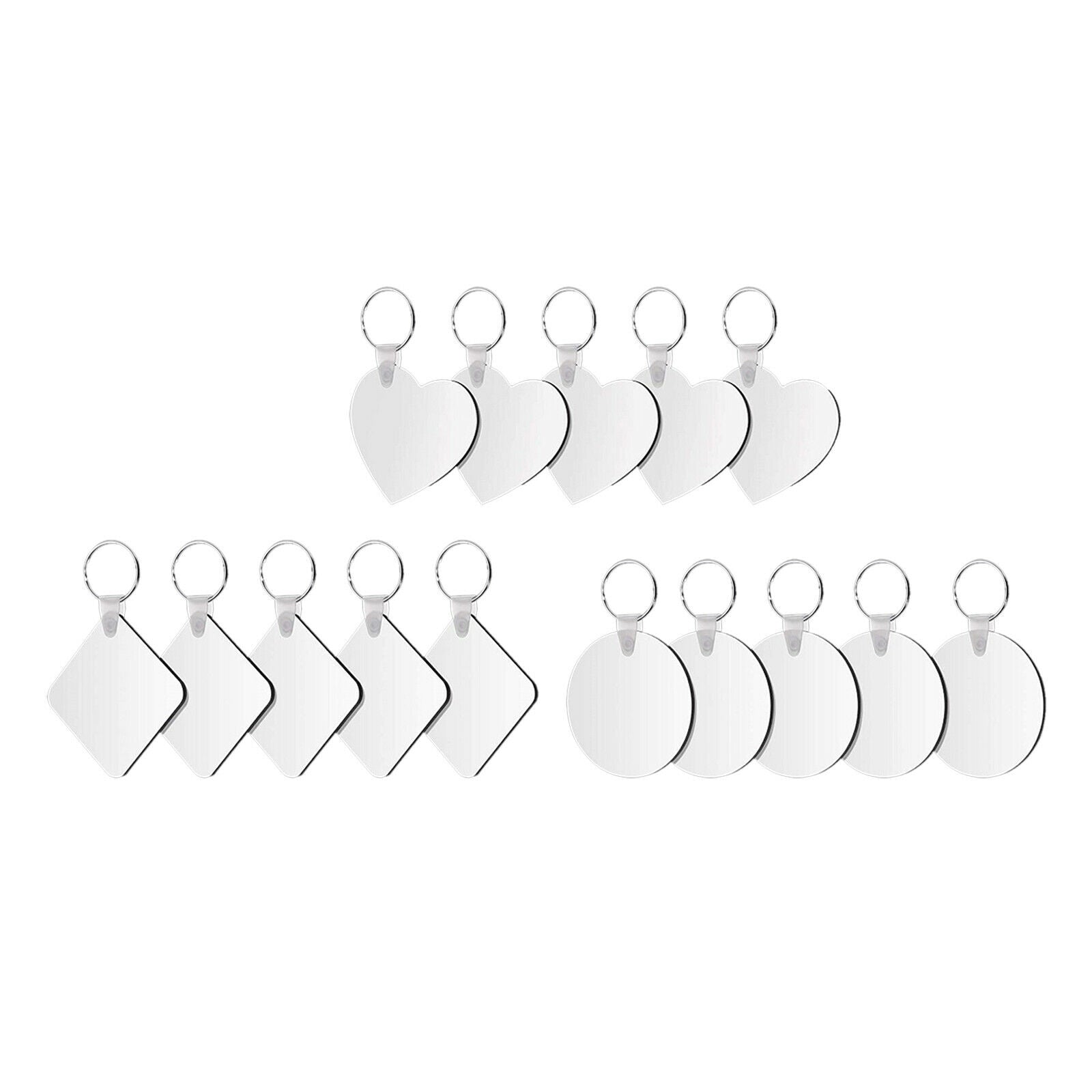 30 Sets Sublimation Blank Keychains DIY MDF Blank Keychains