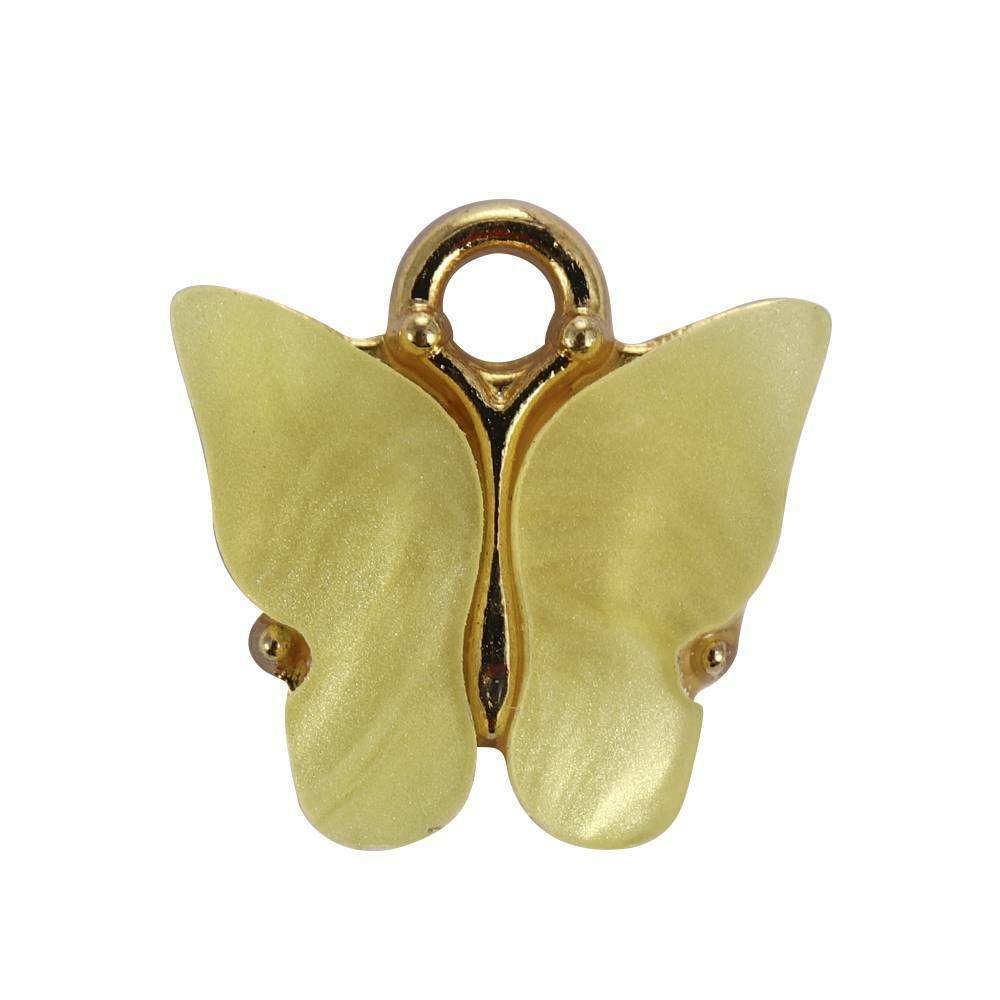 10Pcs Mixed Butterfly Acrylic Charms Lovely DIY Retro Pendant Handmade Jewelry