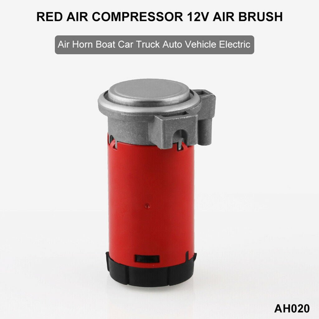 Red Universal 12V 0.08 0.12MPA Air Compressor for Air Horn Car Truck Vehicle