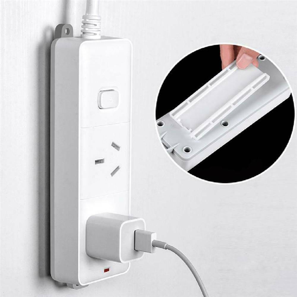 US Power Strip Holder Row Insert Punch-free Wall Hanging Patch Panel Holder DIY！