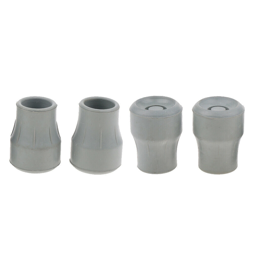 Pack of 4 22mm Trekking Hiking Pole Rubber Tips/Feet Cover/End  /Protector