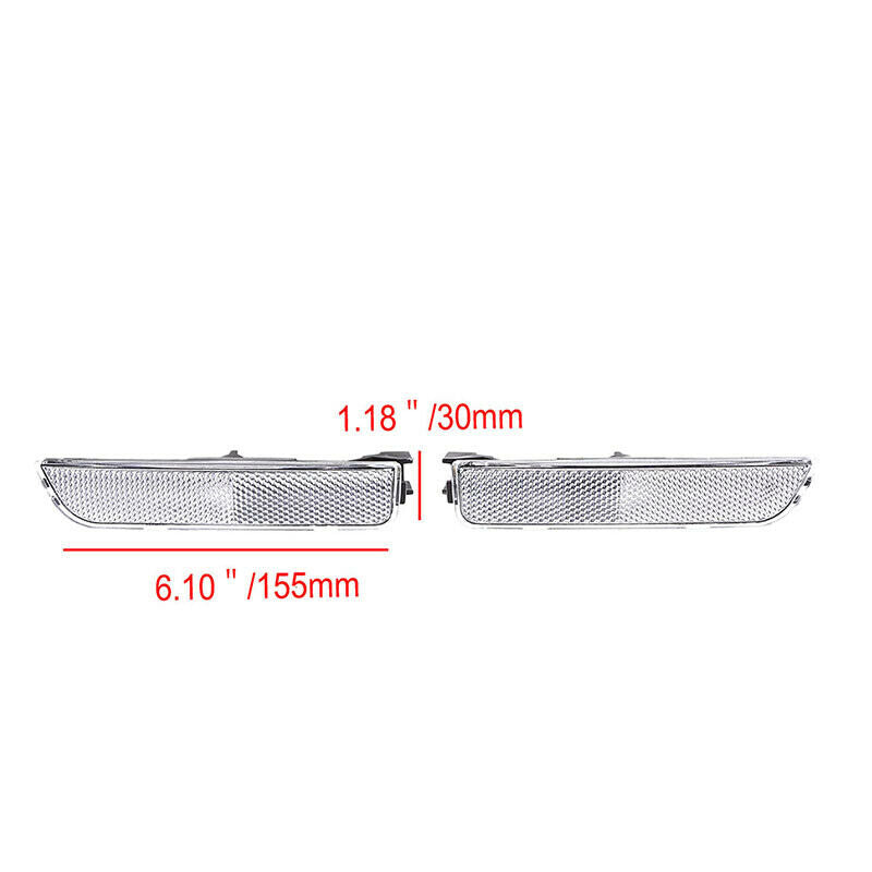 Pair Bumper Side Marker Lights Lamps White For Volkswagen VW Passat 2001-2005 04