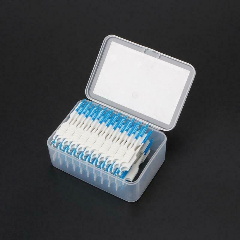 120pcs Double Floss Head Hygiene Dental Silicone Interdental Brush Toothpick