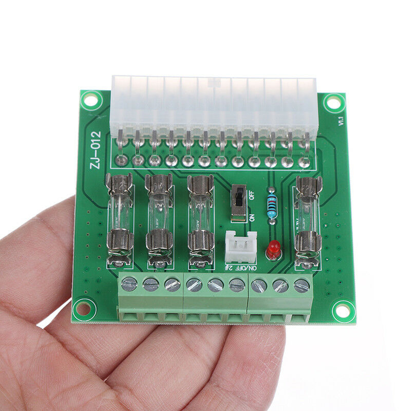 24/20-pin ATX computer pc power supply breakout board adapter extension modu.DD