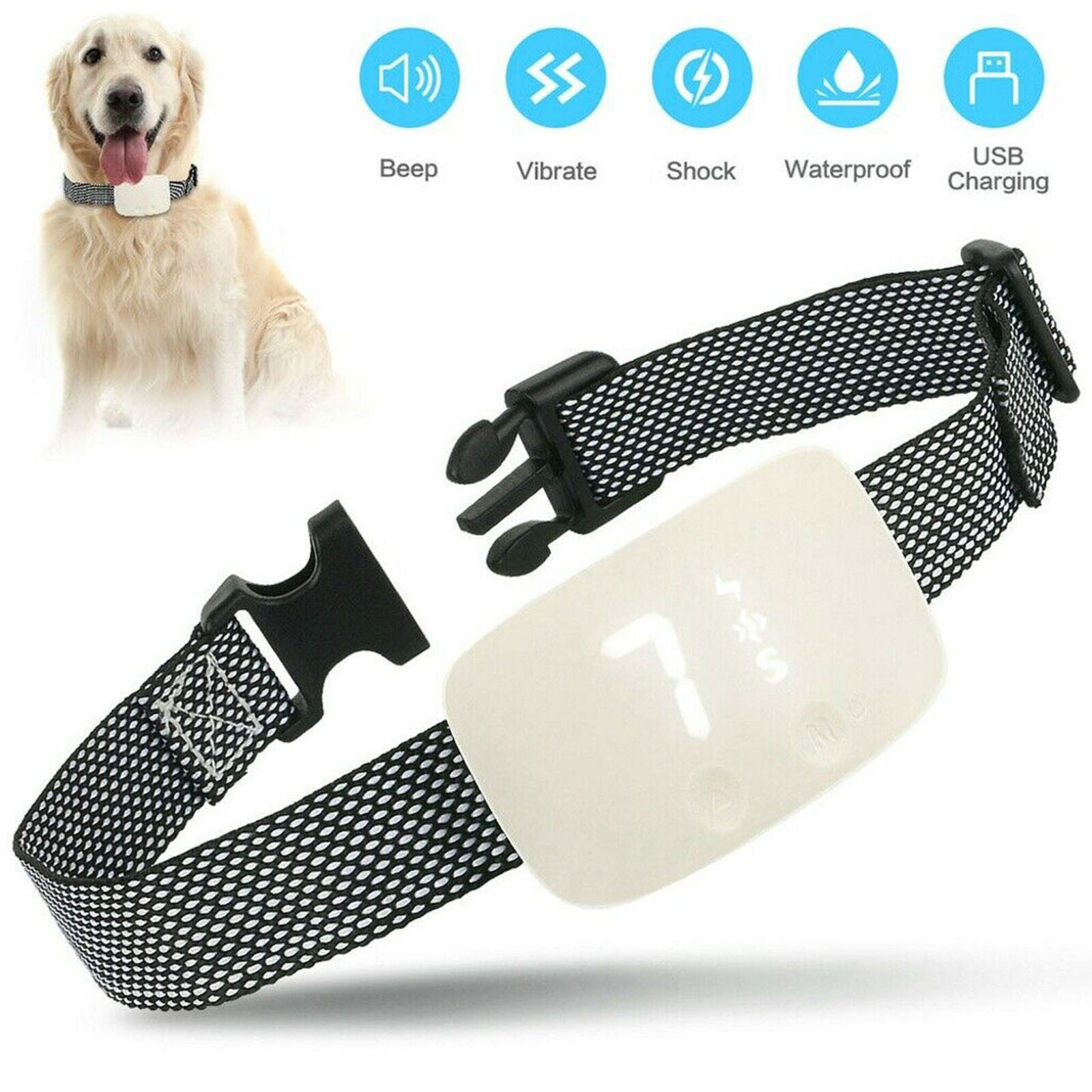Dog Anti Bark No Barking Training Control Vibration Rechargeable