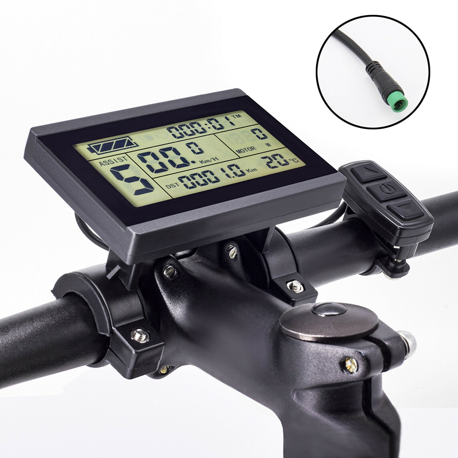 24/36/48V Electric Bicycle e-Bike LCD Display Meters Panel Remote Control