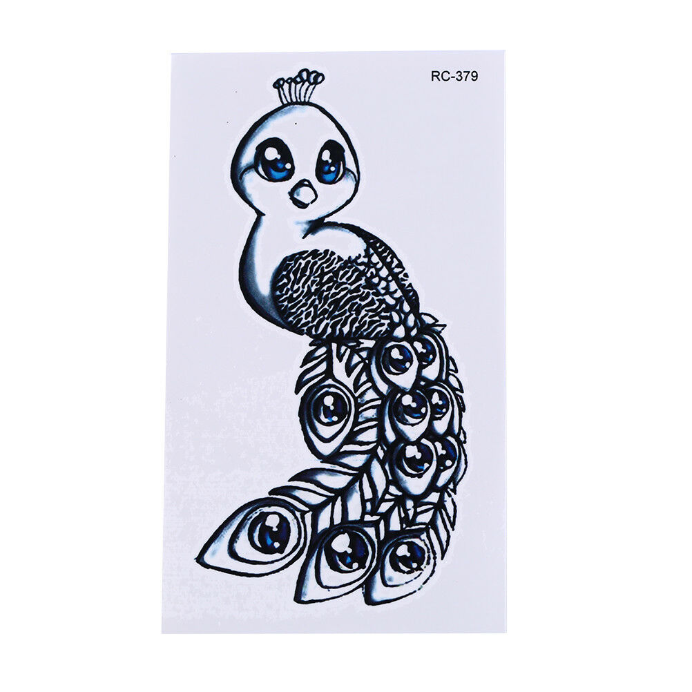 Waterproof Temporary Tattoo Stickers Peacock Water Transfer flash tatoo fakeBDA