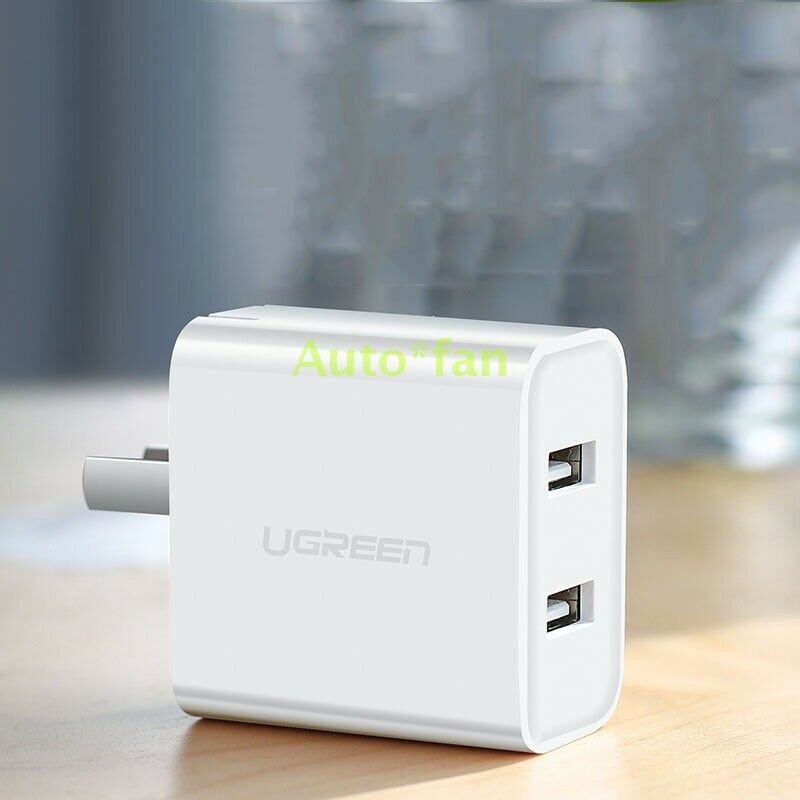 Dual Port Quick Charging Adapter Brand New UGREEN CD146 AC100-240V 3.1A 15.5W