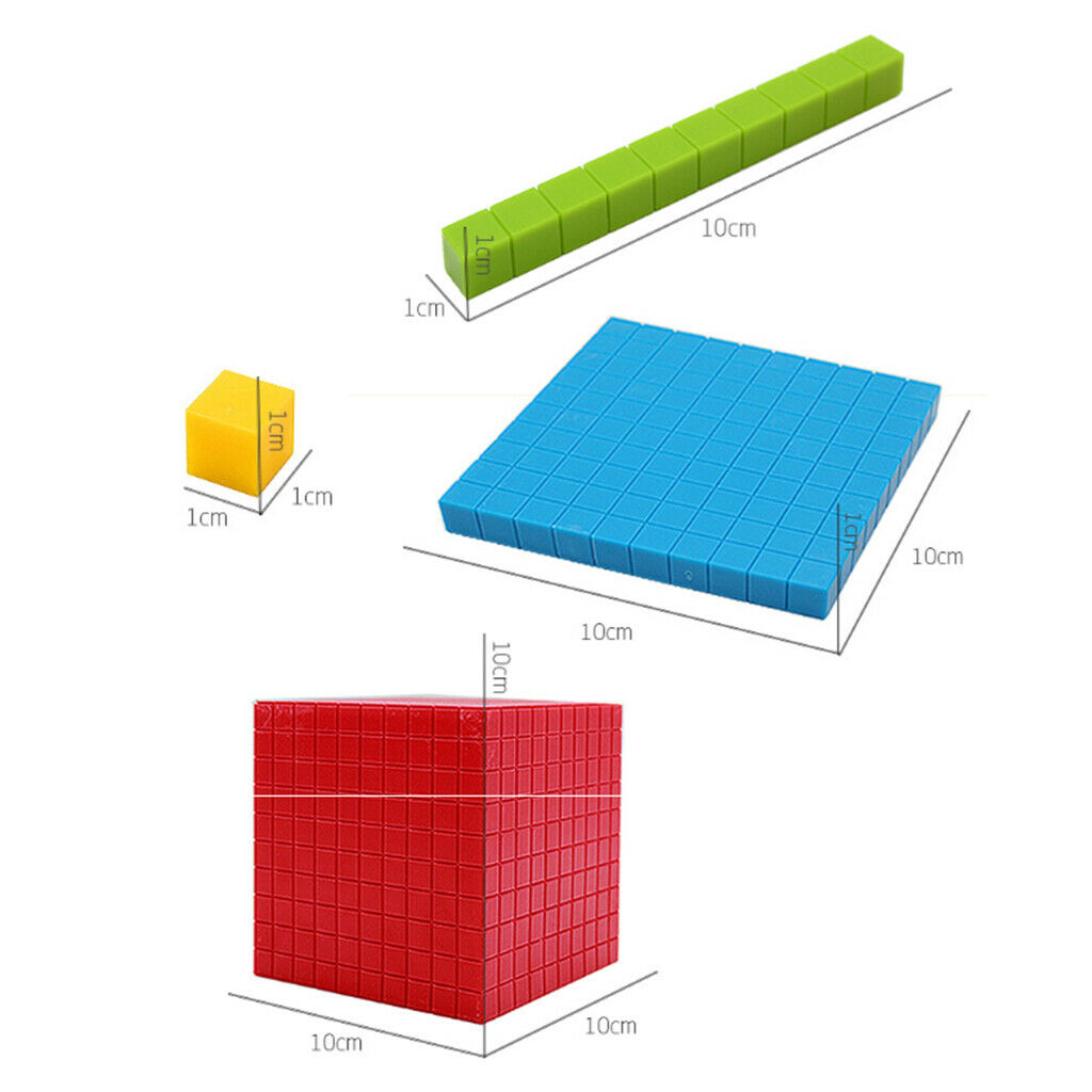 121 Packs Montessori Math Training Cube Learning Educational Toys 10cm