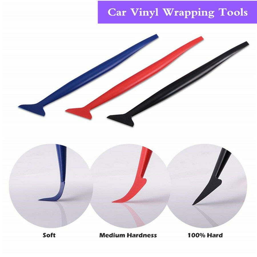 3PC Car Vinyl Wrap Tuck Tools Gasket Micro Squeegee for Window Tint Application