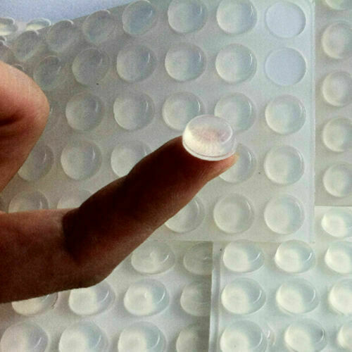 100x Silicone Rubber Feet Bumpons Clear Round Self Adhesive Anti Slip Circle