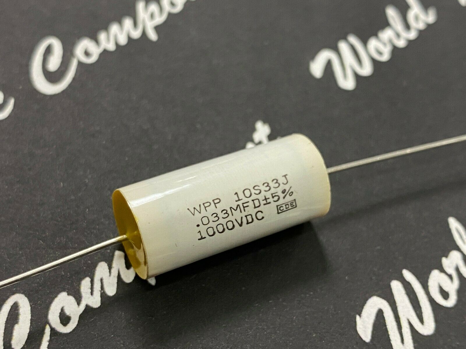 4pcs-Cornell Dubilier (CDE) WPP 0.033uF 1000V 5% WPP10S33J Axial Film Capacitor