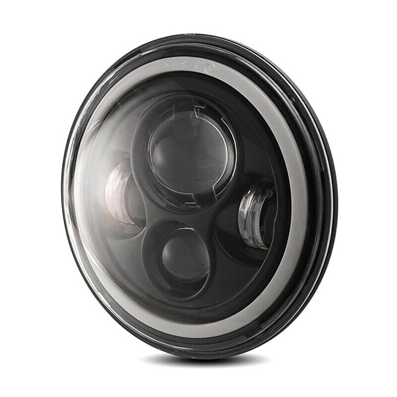 1X 7Inch Round 75W LED Headlights Hi/Lo For Motorcycle 97-18 JK TJ LJ Wrangle>BD