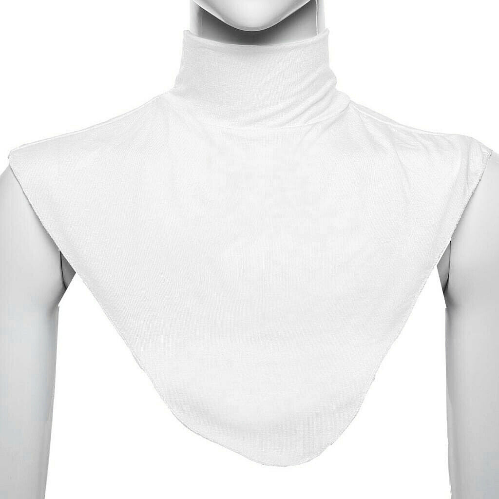 2x Womens Islamic Muslim False Collar Turtleneck Top Half Blouse Casual