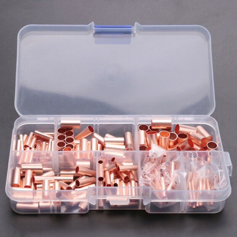 250Pcs Small Copper Tube Combination Connecting Tube Boxed Capillary Cropper HT8